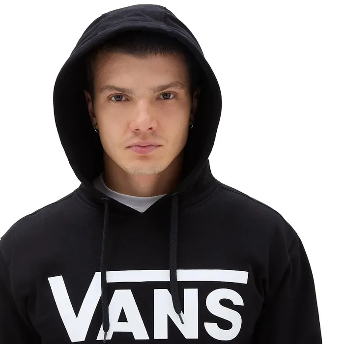 Vans Hoodies and Sweatshirts Men Classic Pullover Hoodie Black White