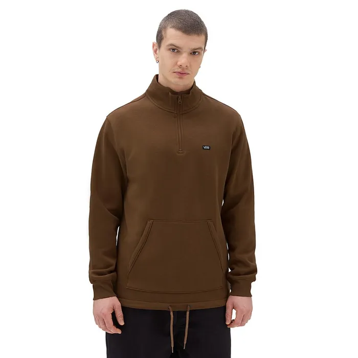 Vans Hoodies and Sweatshirts Men Versa Standard QZip Sweatshirt Brown