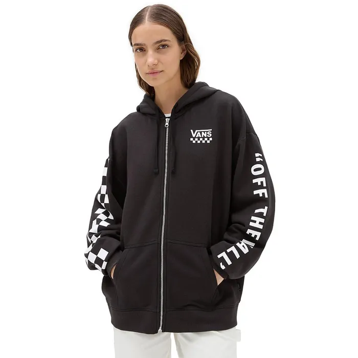 Vans Hoodies and Sweatshirts Women Extra Fun Oversized Full Zip Hoodie Black