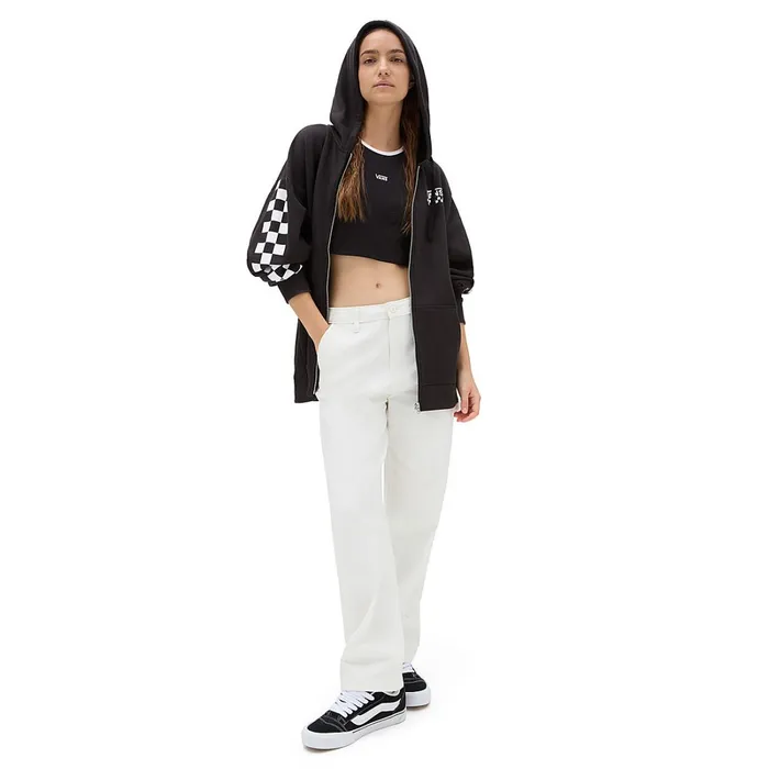 Vans Hoodies and Sweatshirts Women Extra Fun Oversized Full Zip Hoodie Black