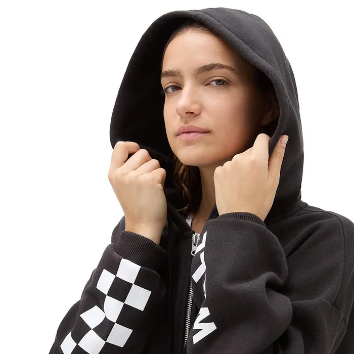 Vans Hoodies and Sweatshirts Women Extra Fun Oversized Full Zip Hoodie Black