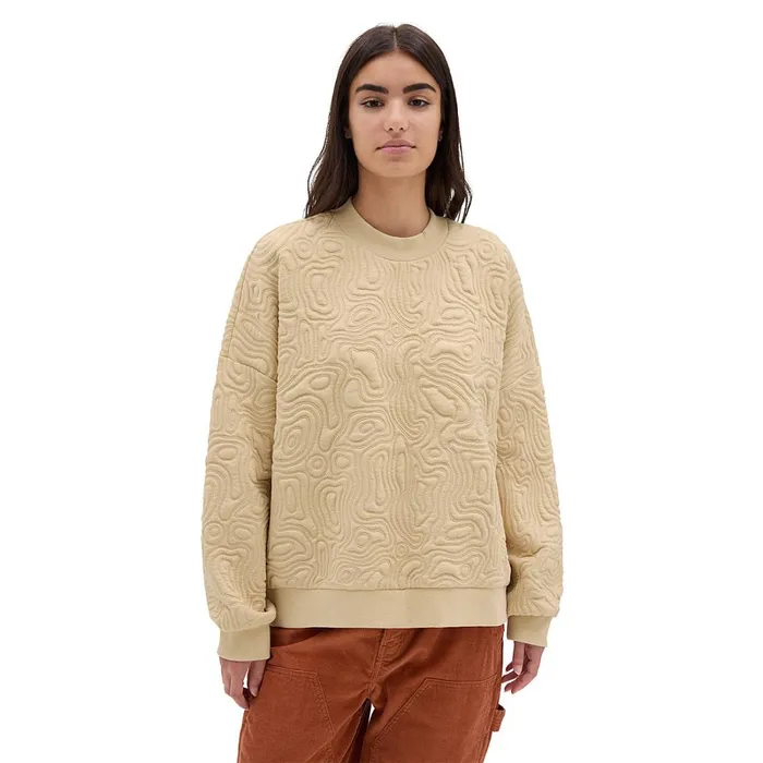 Vans Hoodies and Sweatshirts Women Skate Maze Crew Sweatshirt Beige