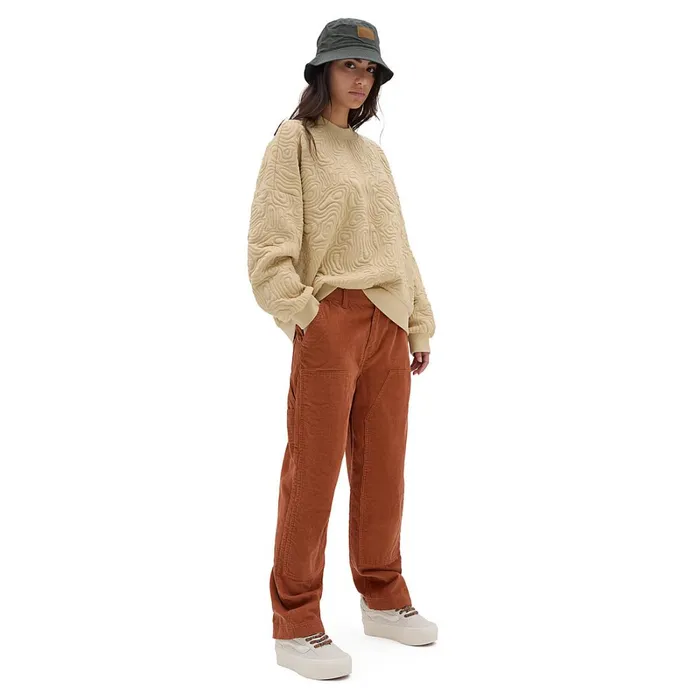 Vans Hoodies and Sweatshirts Women Skate Maze Crew Sweatshirt Beige