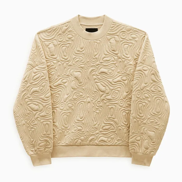 Vans Hoodies and Sweatshirts Women Skate Maze Crew Sweatshirt Beige