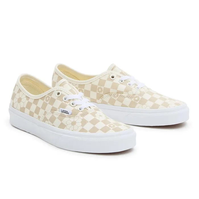 Vans Lowtop Shoes Men Floral Check Authentic Shoes White