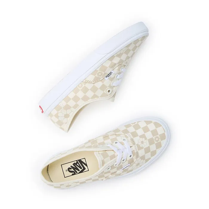 Vans Lowtop Shoes Men Floral Check Authentic Shoes White