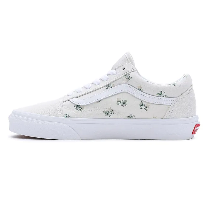 Vans Lowtop Shoes Men Floral Old Skool Shoes White