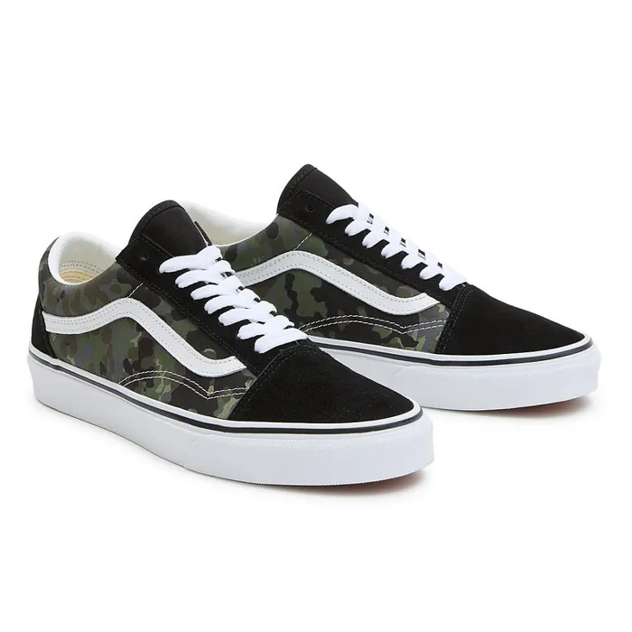 Vans Lowtop Shoes Men Rain Camo Old Skool Shoes Green Grey