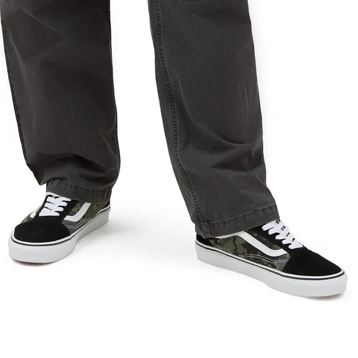 Vans Lowtop Shoes Men Rain Camo Old Skool Shoes Green Grey
