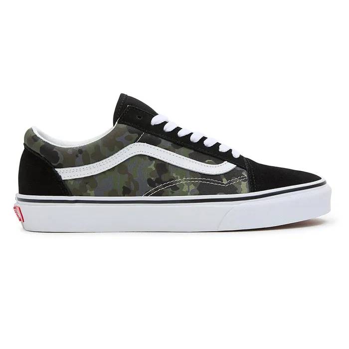 Vans Lowtop Shoes Men Rain Camo Old Skool Shoes Green Grey
