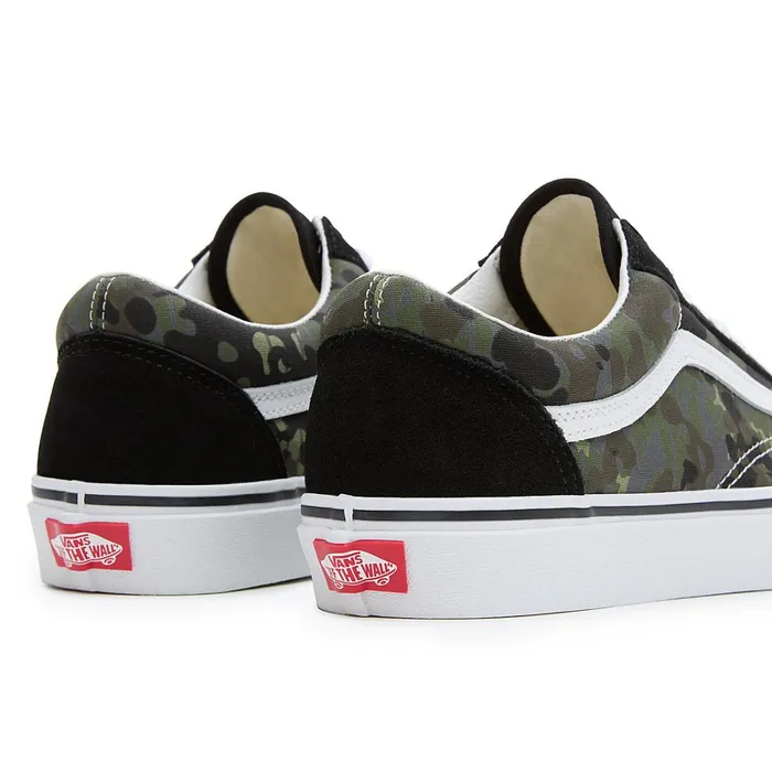 Vans Lowtop Shoes Men Rain Camo Old Skool Shoes Green Grey