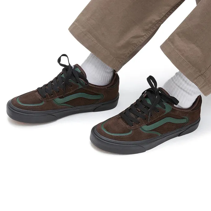 Vans Lowtop Shoes Men Rowley Classic Shoes Green Brown