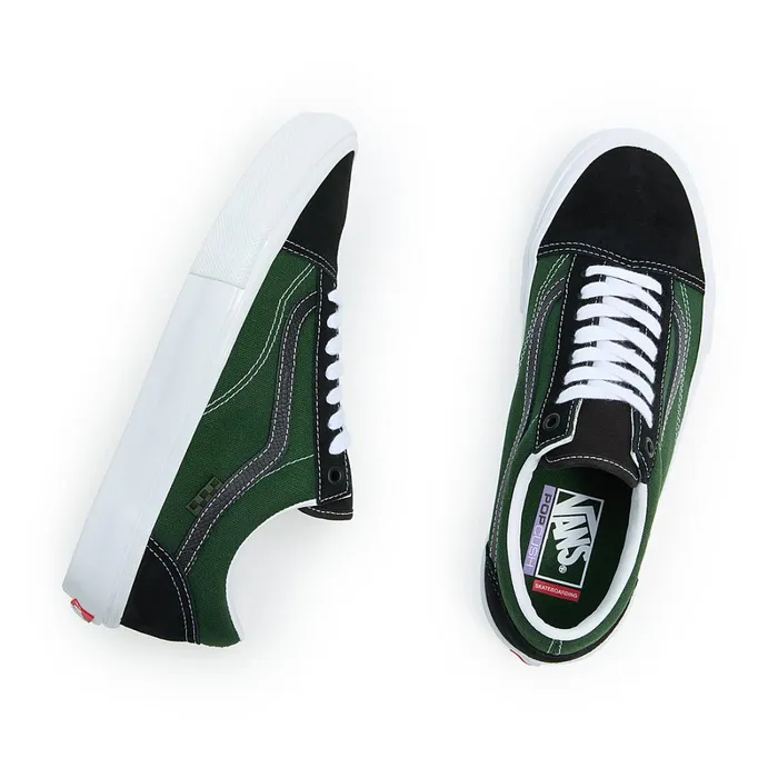 Vans Lowtop Shoes Men Skate Old Skool Safari Shoes Black Green