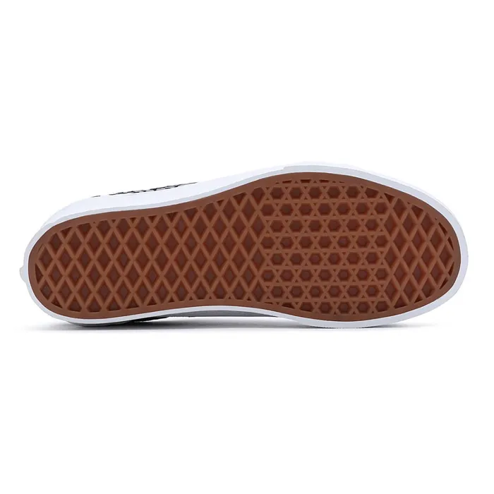 Vans Lowtop Shoes Women Mono Embroidery Old Skool Stackform Shoes Black