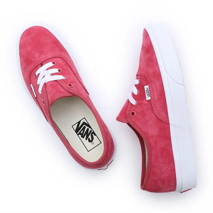 Vans Lowtop Shoes Women Pig Suede Authentic Shoes Red
