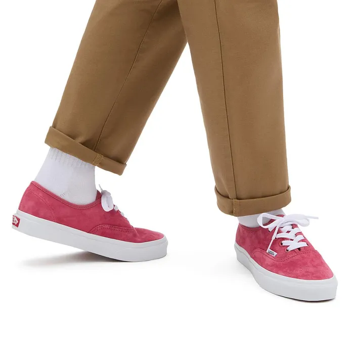 Vans Lowtop Shoes Women Pig Suede Authentic Shoes Red
