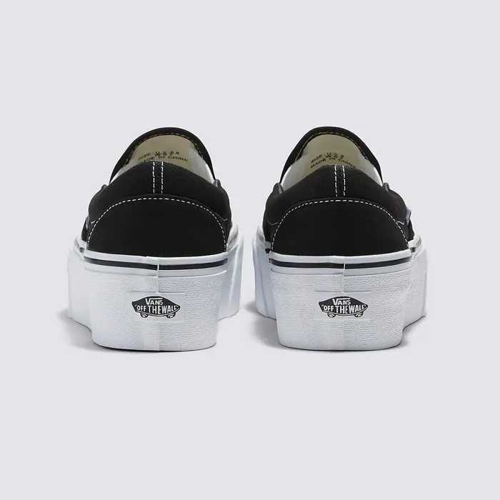 Vans Platform Shoes Women Classic SlipOn Stackform Shoes Black