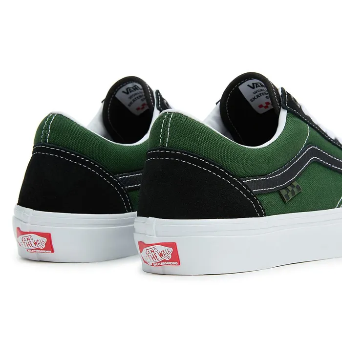 Vans Skate Shoes Women Skate Old Skool Safari Shoes Black Green