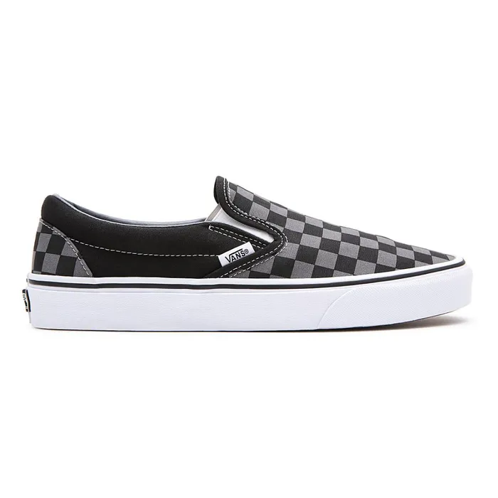 Vans Slipon Shoes Men Checkerboard Classic SlipOn Shoes Black Grey