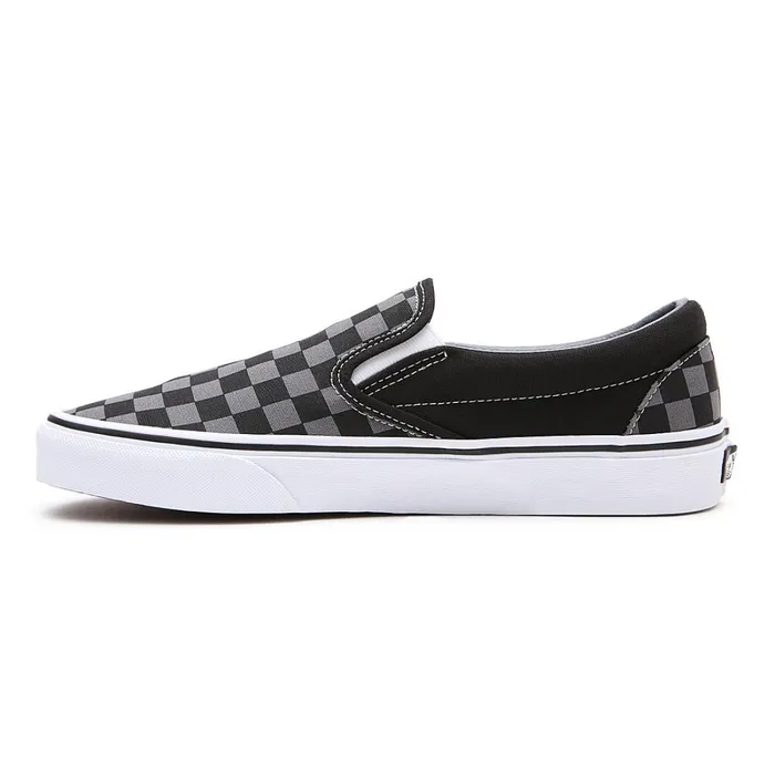 Vans Slipon Shoes Men Checkerboard Classic SlipOn Shoes Black Grey