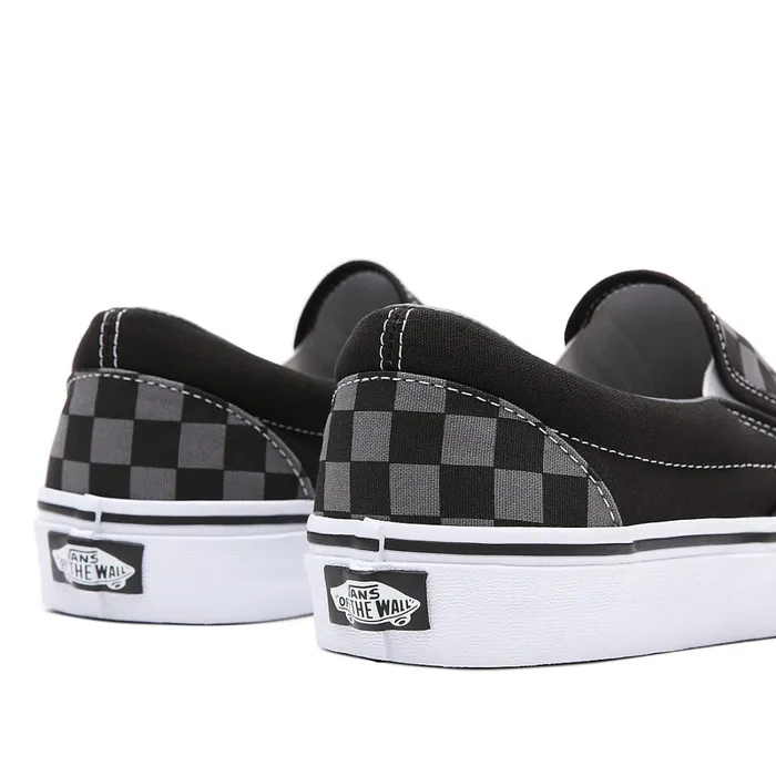 Vans Slipon Shoes Men Checkerboard Classic SlipOn Shoes Black Grey