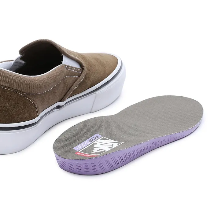Vans Slipon Shoes Men Skate SlipOn Shoes Grey Brown