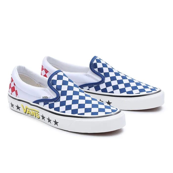 Vans Slipon Shoes Women Diamond Check Classic SlipOn 98 DX Shoes Blue