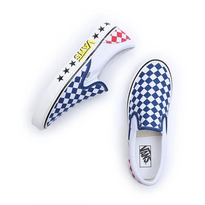 Vans Slipon Shoes Women Diamond Check Classic SlipOn 98 DX Shoes Blue