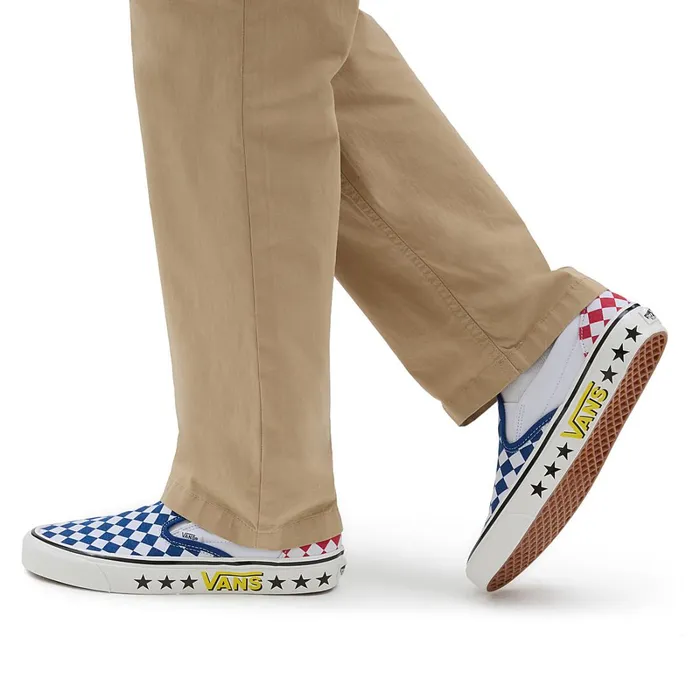 Vans Slipon Shoes Women Diamond Check Classic SlipOn 98 DX Shoes Blue