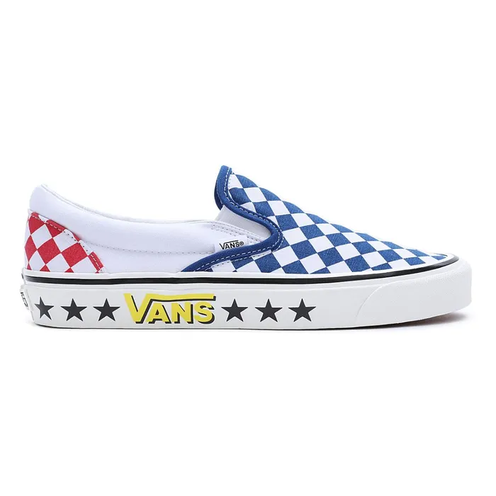 Vans Slipon Shoes Women Diamond Check Classic SlipOn 98 DX Shoes Blue