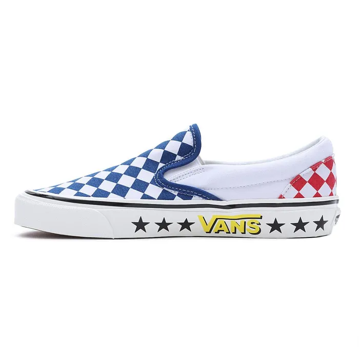 Vans Slipon Shoes Women Diamond Check Classic SlipOn 98 DX Shoes Blue