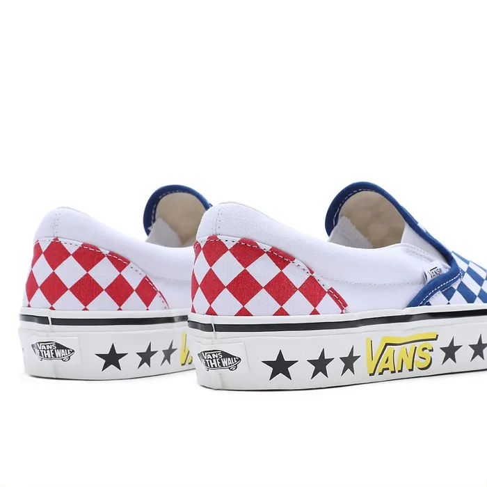 Vans Slipon Shoes Women Diamond Check Classic SlipOn 98 DX Shoes Blue