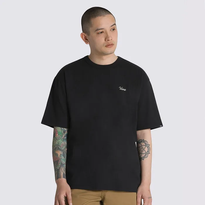 Vans Tshirts and Tanks Men Flaming Skull Washed TShirt Black