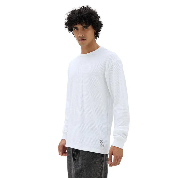 Vans Tshirts and Tanks Men Nick Michel Long Sleeve Knits Sweatshirt White