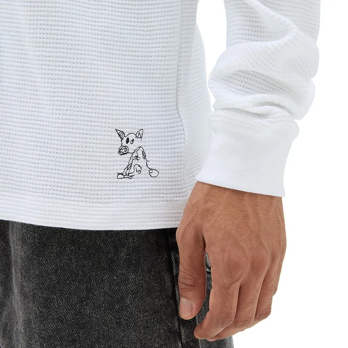 Vans Tshirts and Tanks Men Nick Michel Long Sleeve Knits Sweatshirt White