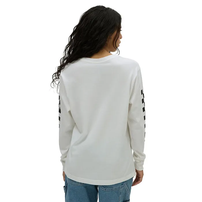 Vans Tshirts and Tops Women Blossom Boyfriend Fit Long Sleeve TShirt White