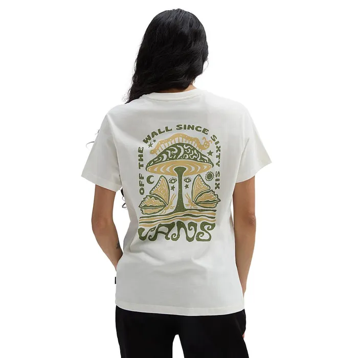 Vans Tshirts and Tops Women Shroomy Experience Boyfriend Fit TShirt White