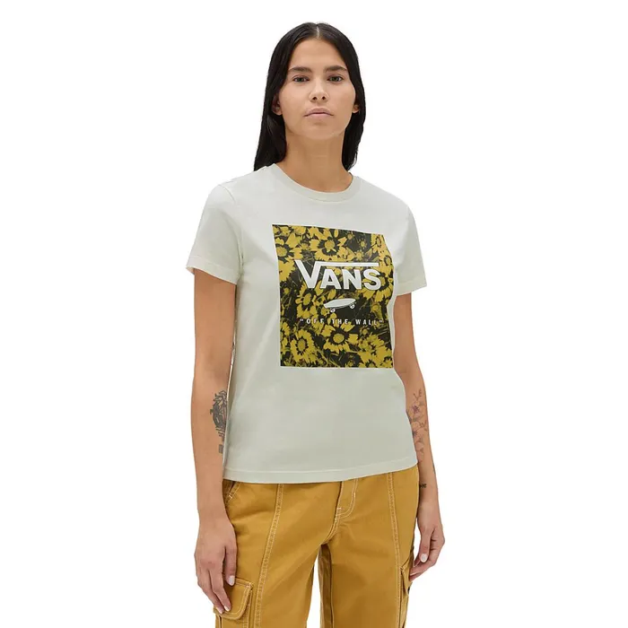 Vans Tshirts and Tops Women Warped Floral Boyfriend Fit TShirt White