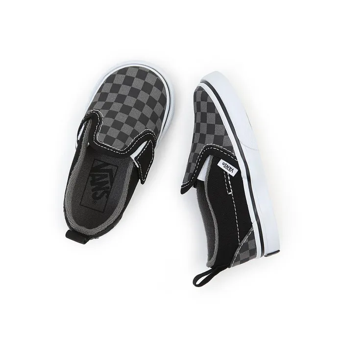 Vans Toddler Shoes 14 Years Kids Toddler Checkerboard SlipOn Hook And Loop Shoes 14 Years Black Grey