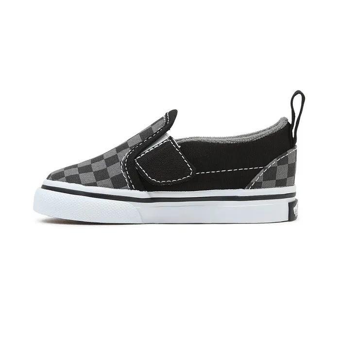 Vans Toddler Shoes 14 Years Kids Toddler Checkerboard SlipOn Hook And Loop Shoes 14 Years Black Grey