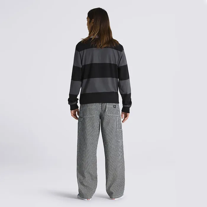 Vans Trousers and Jeans Men Drill Chore Loose Tapered Carpenter Hickory Stripe Trousers Blue