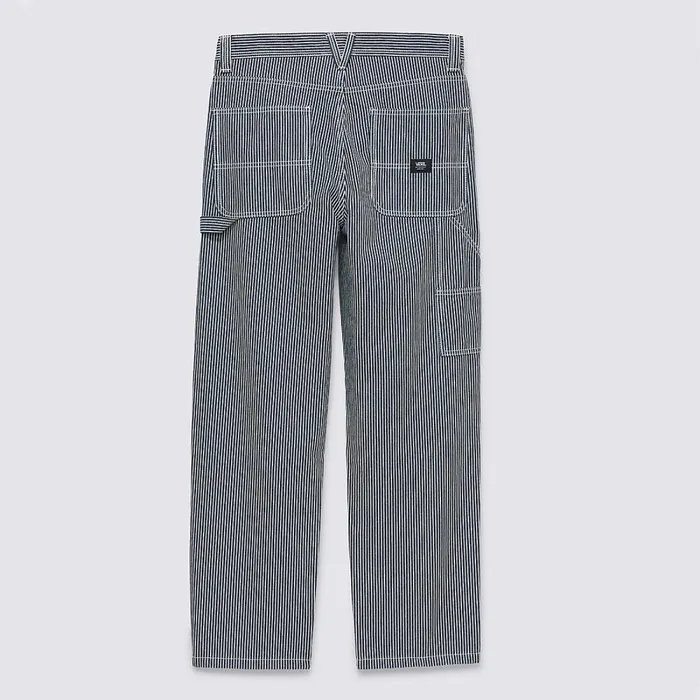 Vans Trousers and Jeans Men Drill Chore Loose Tapered Carpenter Hickory Stripe Trousers Blue