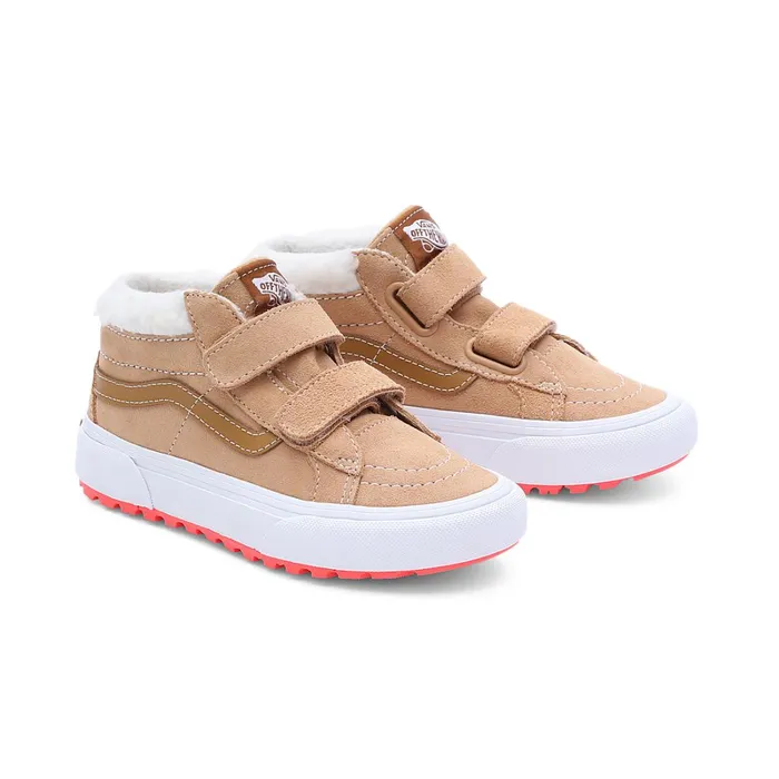 Vans View All Kids Sk8Mid Reissue Hook And Loop MTE1 Shoes 48 Years Brown