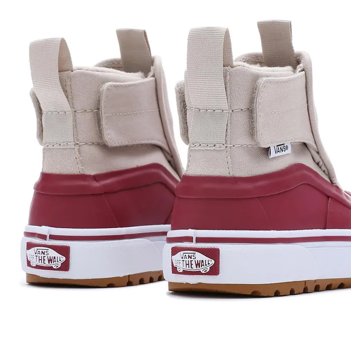 Vans View All Kids SlipOn Hi Terrain Hook And Loop MTE1 Shoes 48 Years Red Beige
