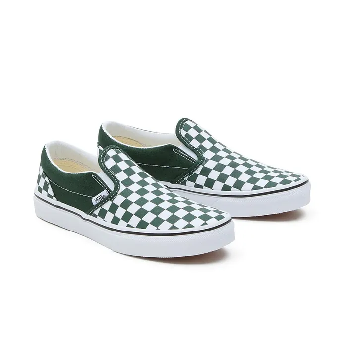 Vans View All Kids Youth Color Theory Classic SlipOn Shoes 814 Years Green
