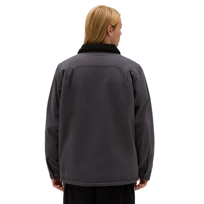 Vans View All Men Drill Chore Coat Sherpa Jacket Grey