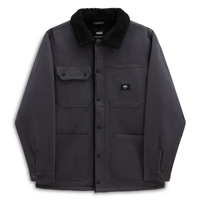 Vans View All Men Drill Chore Coat Sherpa Jacket Grey