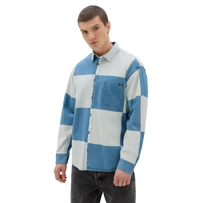 Vans View All Men Gomez Denim Long Sleeve Woven Shirt Blue