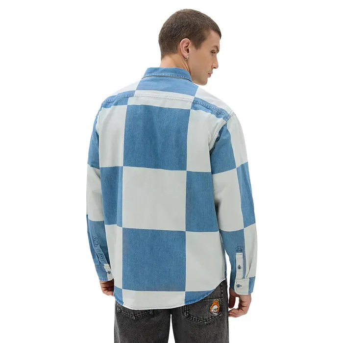 Vans View All Men Gomez Denim Long Sleeve Woven Shirt Blue