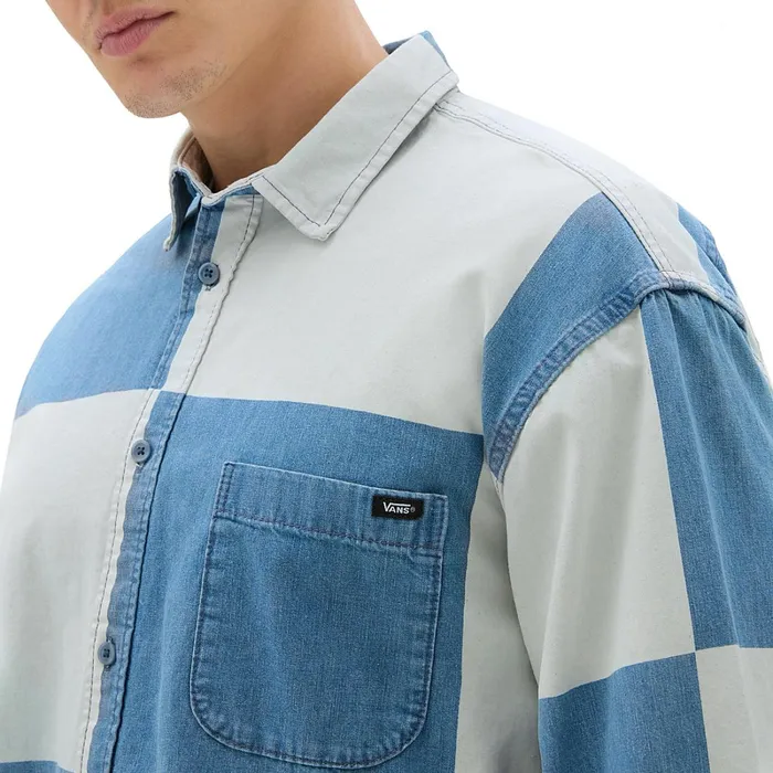 Vans View All Men Gomez Denim Long Sleeve Woven Shirt Blue